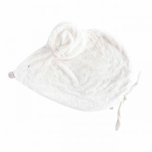 Couverture câlin souris blanc Maude - Position allongée 72 cm, Hauteur 50 cm - Dimpel - 887237