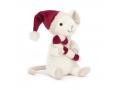Peluche Merry Mouse Candy Cane - Dimensions : L : 7 cm x l : 9 cm x h : 18 cm - Jellycat - MER3CC
