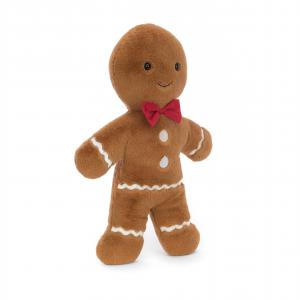 Jolly Gingerbread Fred Large - Dimensions : L : 7 cm x  l : 24 cm x  h : 34 cm - Jellycat - JGB2FT