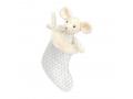Peluche Shimmer Stocking Mouse - Dimensions : l : 9 cm x h : 20 cm - Jellycat - SHIM4SM