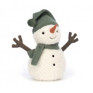 Maddy Snowman Large (green) - Dimensions : L : 16 cm x  l : 16 cm x  h : 26 cm - Jellycat - SWM2LM