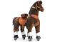 Ponycycle Cheval chocolat brun avec sabot blanc, frein et son à monter Age 7 ans + - Hauteur assise (cm) 73