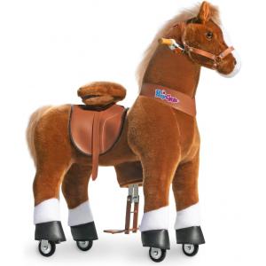 Ponycycle Cheval marron avec sabot blanc, frein et son à monter Age 7 ans + - Ponycycle - Ux524