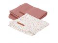 Langes 70 x 70 (lot de 2) - Pure Pink Blush/Flowers & Butterflies - Little-dutch - TE50321455