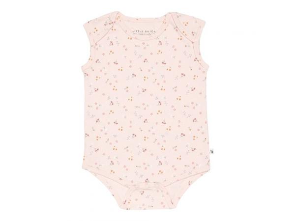 Body sans manches little pink flowers 74-80