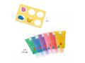 Les couleurs des petits 6 tubes de peinture à doigts - Paillettes - Djeco - DJ09017