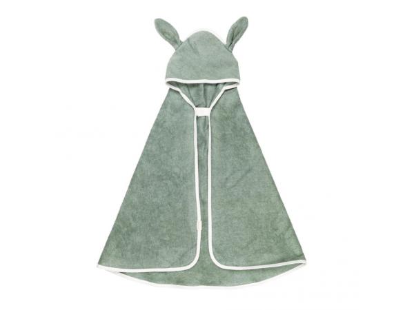 Hooded baby towel - bunny - eucalyptus, eucalyptus-one size