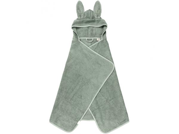 Hooded junior towel - bunny - eucalyptus, eucalyptus-one size