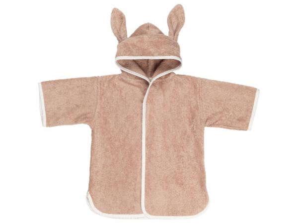 Poncho-robe - baby - bunny - old rose, old rose-one size