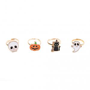 Anneaux d'Halloween Spooky Wooky, 24 pièces BRILLENT DANS LE NOIR - Great Pretenders - 84517