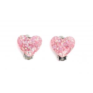 Boutique Boucles d'oreilles à clip coeur scintillant assorties - Great Pretenders - 90606