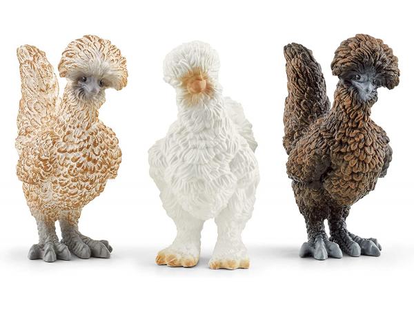 Figurine trio de poules