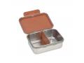 Boîte à goûter, lunch box inox Happy Prints caramel - Lassig - 1210029354