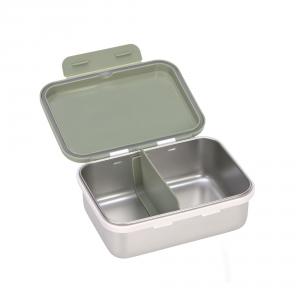 Boîte à goûter, lunch box inox Happy Prints olive clair - Lassig - 1210029581