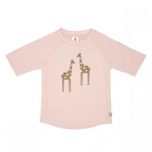 T-shirt anti-UV manches courtes Girafe rose poudré, 19-24 mois - Lassig - 1431020747-24