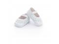 Chaussures blanches à bride avec dentelle pour poupée T39 à 48cm - Petitcollin - 603923
