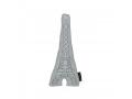 Coussin Brodé Tour Eiffel - Coloris  Gris Collection - Maison Charlotte - 10233702