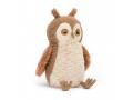 Peluche Oakley Owl (brown) - L: 10 cm x l: 12 cm x h: 22 cm - Jellycat - OAK2O