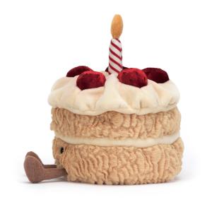 Amuseable Birthday Cake - L: 12 cm x l: 12 cm x h: 16 cm - Jellycat - A2BC