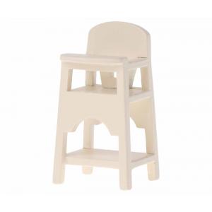 Chaise haute, Souris - Blanc cassé - H: 7 cm x L : 3,7 cm x l: 3,2 cm - Maileg - 11-2004-00