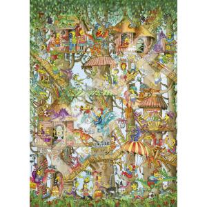 Puzzle 1000 pièces triang korky paul tree lodges - Heye - 29990