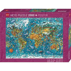 Puzzle 2000p Map Art Miniature World Heye - Heye - 29983