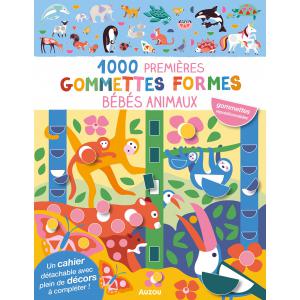 1000 PREMIÈRES GOMMETTES FORMES - BÉBÉS ANIMAUX - Auzou - 9791039503204