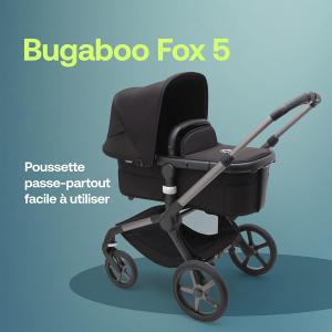 Poussette Bugaboo Fox 5 complète GRAPHITE - Nuit noir (Midnight Black) - Bugaboo - 100051055