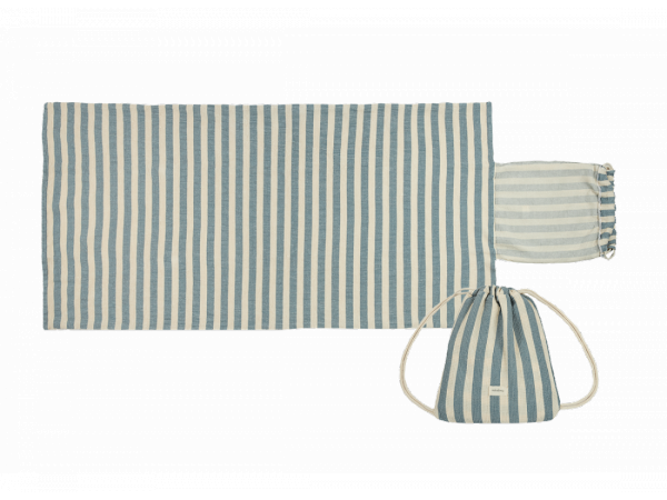 Ensemble de sac à serviettes de plage portofino 68x140 - blue stripes