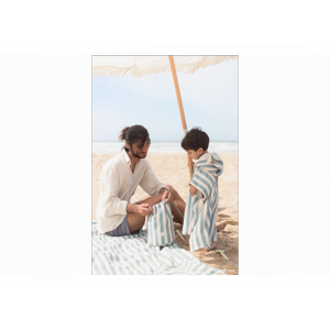 Pochette de plage imperméable portofino 18x30 - BLUE STRIPES - Nobodinoz - PFBEACHPOUCH-016