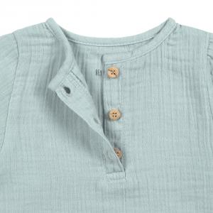 T-shirt manches longues mousseline GOTS gris,  62/68, 03-06 mois - Lassig - 1531040287-68