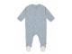 Pyjama avec pieds GOTS Blocks bleu clair, 50/56, 0-2 mois
