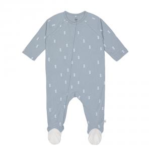 Pyjama avec pieds GOTS Blocks bleu clair, 62/68, 3-6 mois - Lassig - 1531027069-68