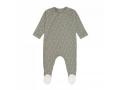 Pyjama avec pieds GOTS Petits traits olive 50/56, 0-2 mois - Lassig - 1531027585-56