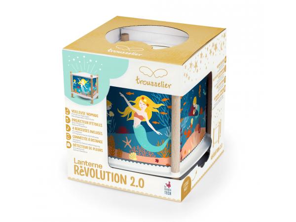 Veilleuse - lanterne revolution 2.0 - sirène - bluetooth, musicale, détection des pleurs & usb rechargeable