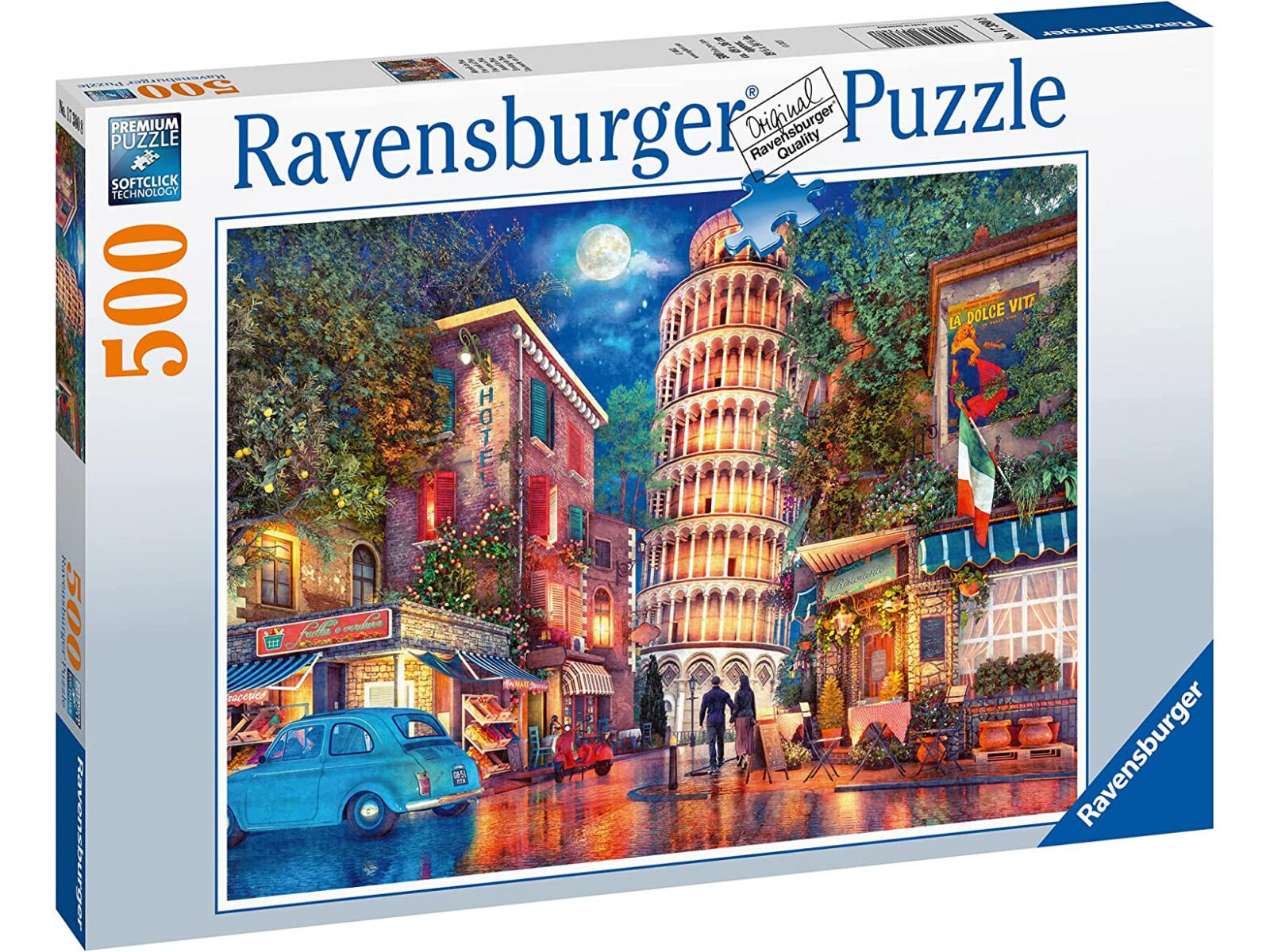 Ravensburger - Puzzles adultes - Puzzle 500 pièces - Une nuit à pise