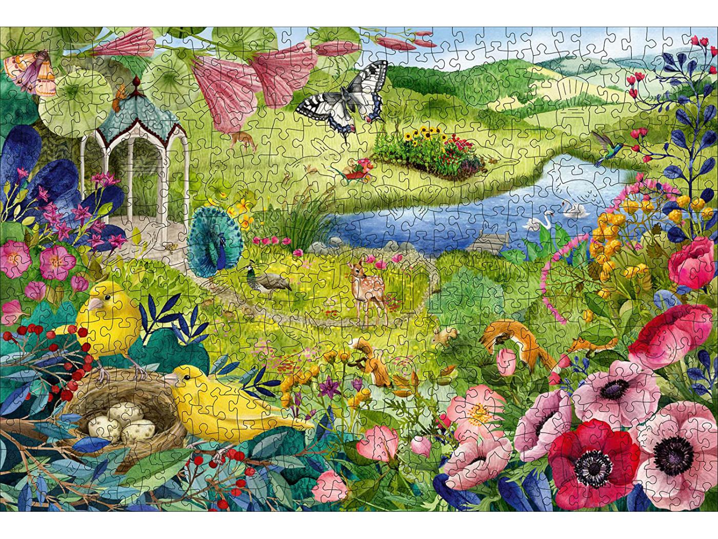 Ravensburger - Puzzles adultes - Puzzle en bois - Rectangulaire - 500 pcs -  Jardin de la nature