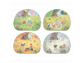 4 mini puzzles des saisons (4x12 pièces) La Grande famille - Moulin Roty - 632440