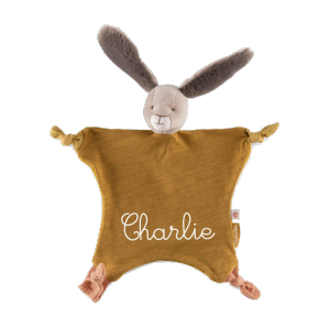 Doudou lapin ocre Trois petits lapins - Moulin Roty - 678017