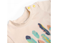 HELOISE Tee-shirt 6m jersey écru motif plumes  - 6 mois - Moulin Roty - 719797