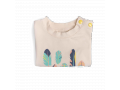 HELOISE Tee-shirt 24m jersey écru motif plumes  - 24 mois - Moulin Roty - 719800