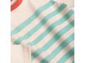 HADRIEN Tee-shirt 3m jersey écru et vert motif marinière - 3 mois - Moulin Roty - 719802
