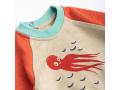 HERCULE Sweat-shirt 3m molleton flammé bicolore motif pieuvre  - 3 mois - Moulin Roty - 719897