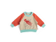 HERCULE Sweat-shirt 3m molleton flammé bicolore motif pieuvre  - 3 mois