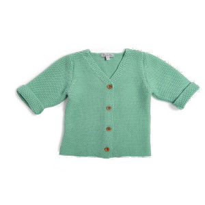 HERBE Cardigan 18m tricot vert  - 18 mois - Moulin Roty - 719946
