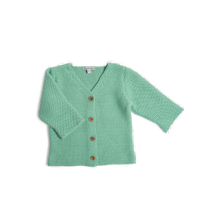 HERBE Cardigan 18m tricot vert  - 18 mois - Moulin Roty - 719946