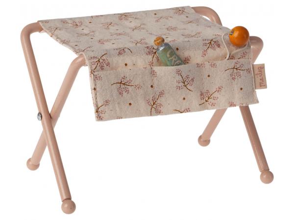 Table de bébé de la nurserie, souris - rose - h: 7,5 cm x l : 7,5 cm x l: 11 cm