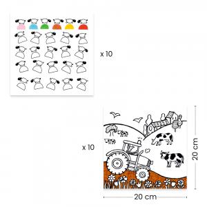 Coloriage pour les petits Distributeur de coloriages, Ferme - Djeco - DJ00050