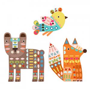 Créer avec du papier - 3 animaux géants - Djeco - DJ09895