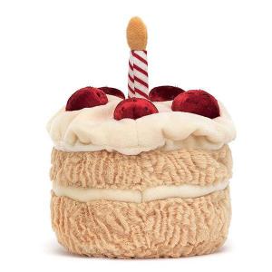 Peluche Amuseable Birthday Cake - L: 12 cm x l: 12 cm x h: 16 cm - Jellycat - A2BCN